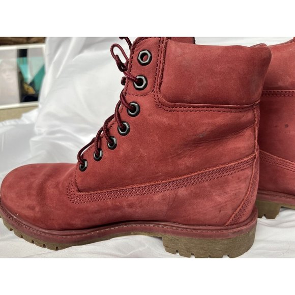 Timberland Women's Red Lace-Up Boots - Picture 5 of 16